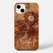 オーダーメイドの美しい紅葉の葉の名前 iPhoneケース (裏面)