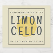 オーダーメイドの自家製リモンチェッロラベル リキュールボトルラベル (シングルラベル)