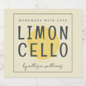 オーダーメイドの自家製リモンチェッロラベル リキュールボトルラベル (シングルラベル)
