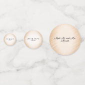 オーダーメイドの自転車と桃の結婚式のコンフェッティ コンフェッティ (裏面)