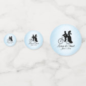 オーダーメイドの自転車ブルー結婚式のコンフェッティ コンフェッティ (正面)