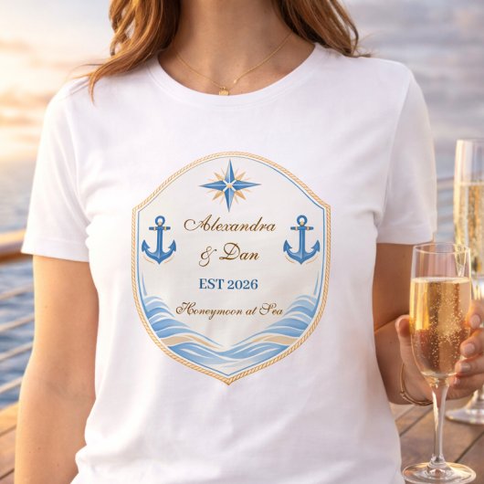 オーダーメイドの航海ハネムーンクラウン トライブレンドTシャツ