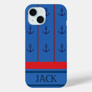 オーダーメイドの航海用アンカーiPhoneケース iPhone 15ケース