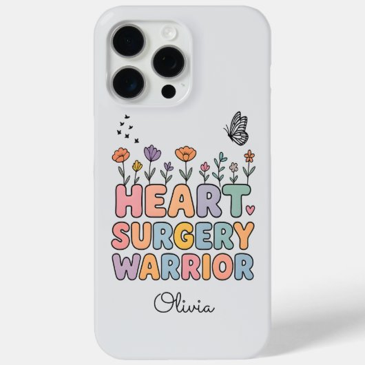オーダーメイドの花と解剖学ハートの手術ギフト Case-Mate iPhoneケース (裏面)