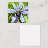 オーダーメイドの花のミニノートカードの蜂 ノートカード (正面/裏面)
