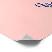 オーダーメイドの花の壁アート(アルファベットのT) ポスター (角)