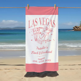 オーダーメイドの花嫁とブライズメイド ラスベガス バチェロレッテ ビーチタオル