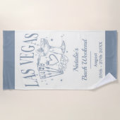 オーダーメイドの花嫁とブライズメイド ラスベガス バチェロレッテ ビーチタオル (正面)