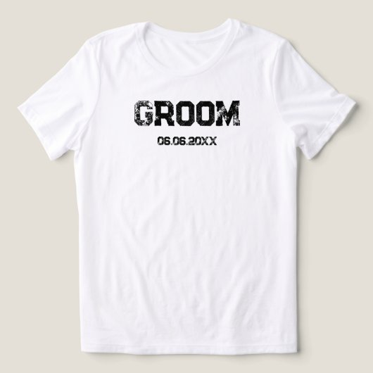 オーダーメイドの花嫁と花婿のエンゲージメント トライブレンドTシャツ (デザイン正面)