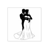 オーダーメイドの花嫁と花婿の結婚式招待状 ラバースタンプ (インプリント)
