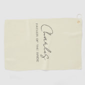 オーダーメイドの花嫁の父ギフト ゴルフタオル (横)