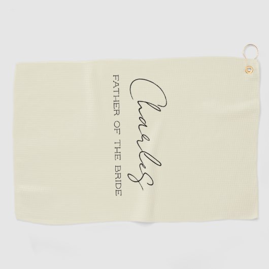オーダーメイドの花嫁の父ギフト ゴルフタオル (横)