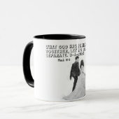 オーダーメイドの花嫁の記念品　聖書の一節付き マグカップ (正面左)