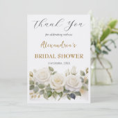 オーダーメイドの花嫁シャワー 白いバラ 感謝 (スタンド正面)