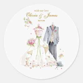 オーダーメイドの花嫁+花婿の詳細 ラウンドシール