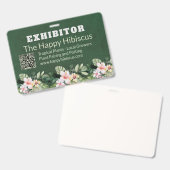オーダーメイドの花屋ビジネス バッジ (正面＆裏面)