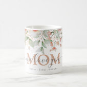 オーダーメイドの花柄「愛してるよママ」 コーヒーマグカップ (中央)