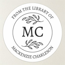 オーダーメイドの蔵書票（From the Library モノグラム）