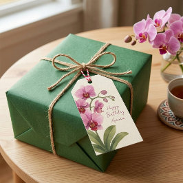 オーダーメイドの蘭の花ギフトタグ ギフトタグ