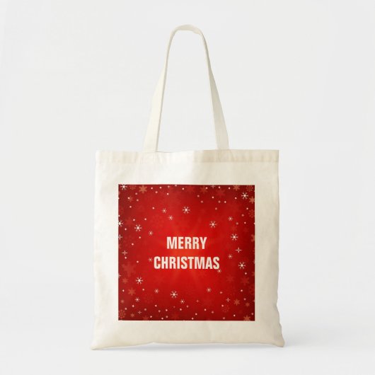 オーダーメイドの装飾用赤いクリスマス星 トートバッグ (正面)
