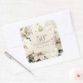 オーダーメイドの記念日バニラクリーム花束 スクエアシール (封筒)