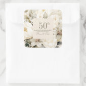 オーダーメイドの記念日バニラクリーム花束 スクエアシール (バッグ)