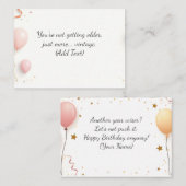 オーダーメイドの誕生日カード - 個別のメッセージ ノートカード (正面/裏面)