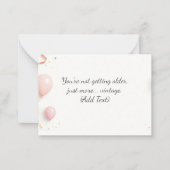 オーダーメイドの誕生日カード - 個別のメッセージ ノートカード (正面)