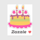 オーダーメイドの誕生日ケーキ シール (シート)