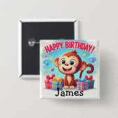 オーダーメイドの誕生日バッジ 缶バッジ (正面&裏面)