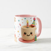 オーダーメイドの誕生日マグカップ マグカップ (正面右)