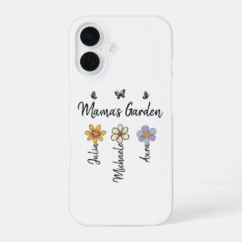 オーダーメイドの誕生花マグカップ 名前 ママの庭の贈り物 iPhone 16ケース