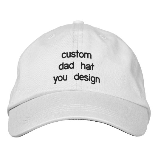 オーダーメイドの調整可能なDad Hat 刺繍入りキャップ (正面)