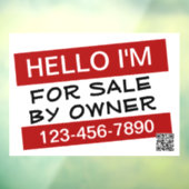 オーダーメイドの販売広告QRコード ウィンドウサイン (シート3)