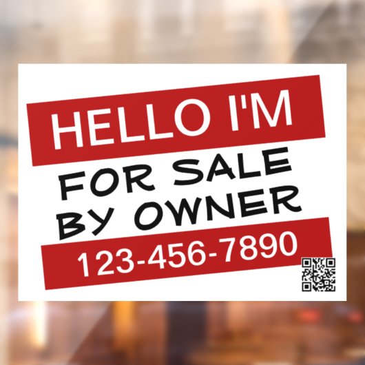 オーダーメイドの販売広告QRコード ウィンドウサイン (シート2)