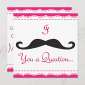 オーダーメイドの質問をせねば! ウェディングパーティー! 招待状 (正面/裏面)