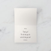 オーダーメイドの赤いチューリップの感謝カード サンキューカード (内部)