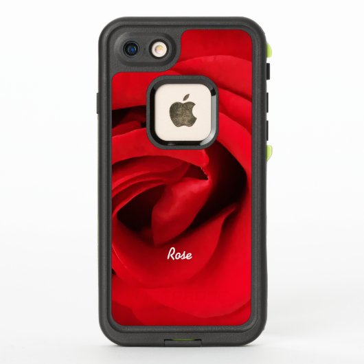 オーダーメイドの赤いバラ LifeProof iPhoneケース (裏面)