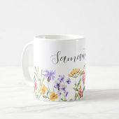 オーダーメイドの野の花 フラワー コーヒーマグカップ (正面左)