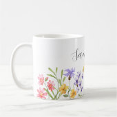 オーダーメイドの野の花 フラワー コーヒーマグカップ (左)
