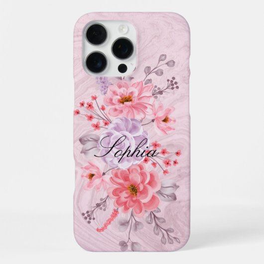 オーダーメイドの野の花iPhone 16 Proケース iPhoneケース (裏面)