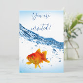 オーダーメイドの金魚水槽の水 招待状 (スタンド正面)