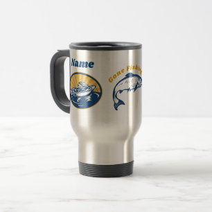 オーダーメイドの釣り好きな方向けトラベルコーヒーマグ トラベルマグ