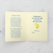 オーダーメイドの雪の結晶と星 新年 シーズンカード (内部)