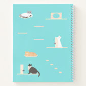 オーダーメイドの青い猫の壁の家具ノート ノートブック (裏面)