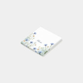 オーダーメイドの青い野の花付箋（名入れ可） ポストイット (アングル)