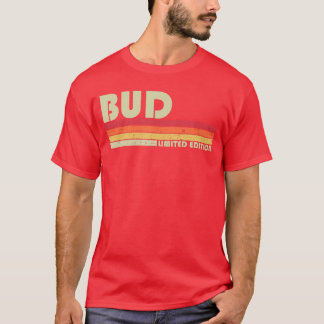 オーダーメイドの面白いレトロなBUDギフト名 Tシャツ
