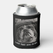 オーダーメイドの面白い犬の写真ギフト「オレの中にあの犬がいる」 缶クーラー (缶正面)