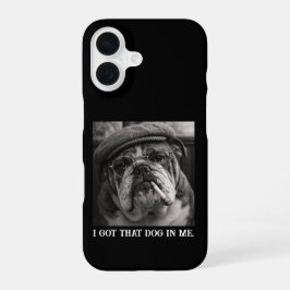 オーダーメイドの面白い犬の写真ギフト "犬を飼ってるってマジ" iPhone 16ケース