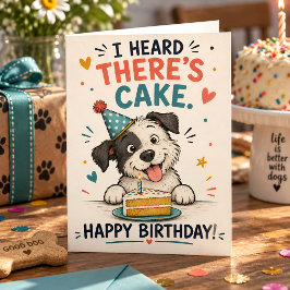 オーダーメイドの面白い犬の誕生日カード カード